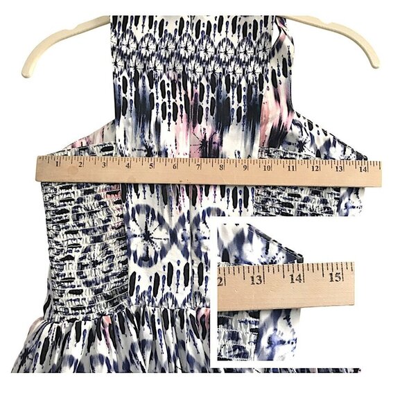 Amanda Uprichard "Elle" Sleeveless Sand Dollar printed silk Dress, Size P - Picture 11 of 13